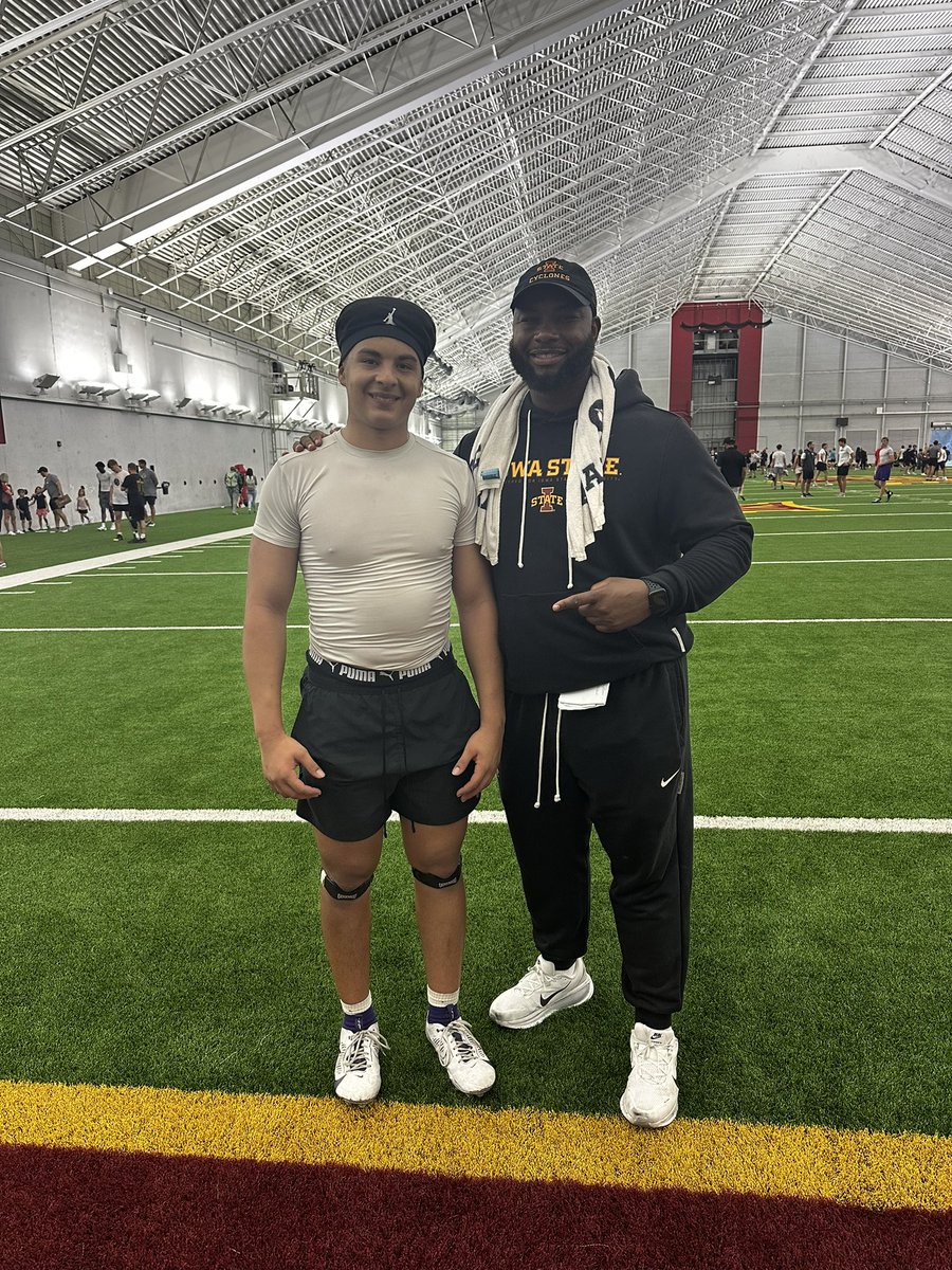 DevinPatterson_'s tweet photo. Thank you @sixstarfootball for the write up from the Iowa State Camp and the Iowa State coaching staff for a great camp! 
@COACHJJ_CYCLONE @ISURogers3 @CycloneFB @nickmeltz @CoachVardeman @CoachMLeonard @CoachPatt_2120 @RRCRFootball https://t.co/PFN84a7gdR
