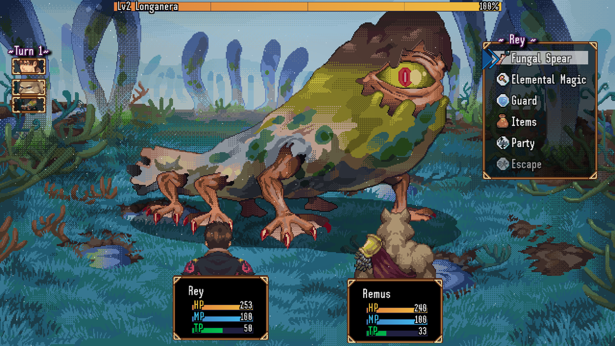 manafinder's tweet photo. Nothing in the fungiare looks at you kindly, but one eye carrying that much rage is new even for here.

#JRPG #gamedev https://t.co/YrD32YVZO2