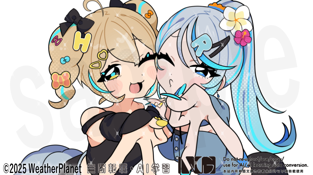 watanukisatsuki's tweet photo. 【お知らせ📣】 
WeatherPlanet様の『ラブパラ』歌ってみた
イラスト担当させていただきました💙💛✨

#描いていルカ #ひなた成長記録 #ウェザプラ https://t.co/2t6AYUrtdO