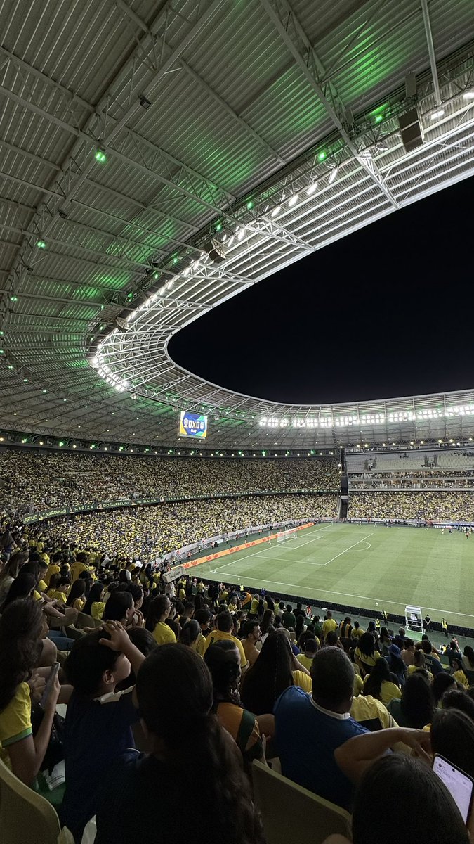 stephaniemcp's tweet photo. apesar do show de horrores da arbitragem e do placar amargo, fizemos uma festa linda no castelão, e mostramos pro mundo a importância do futebol feminino em ser cada vez mais visto, valorizado e aplaudido. orgulho de ter vivido e presenciado esse momento incrível! #BRAXEUA #SeleçãoFeminina