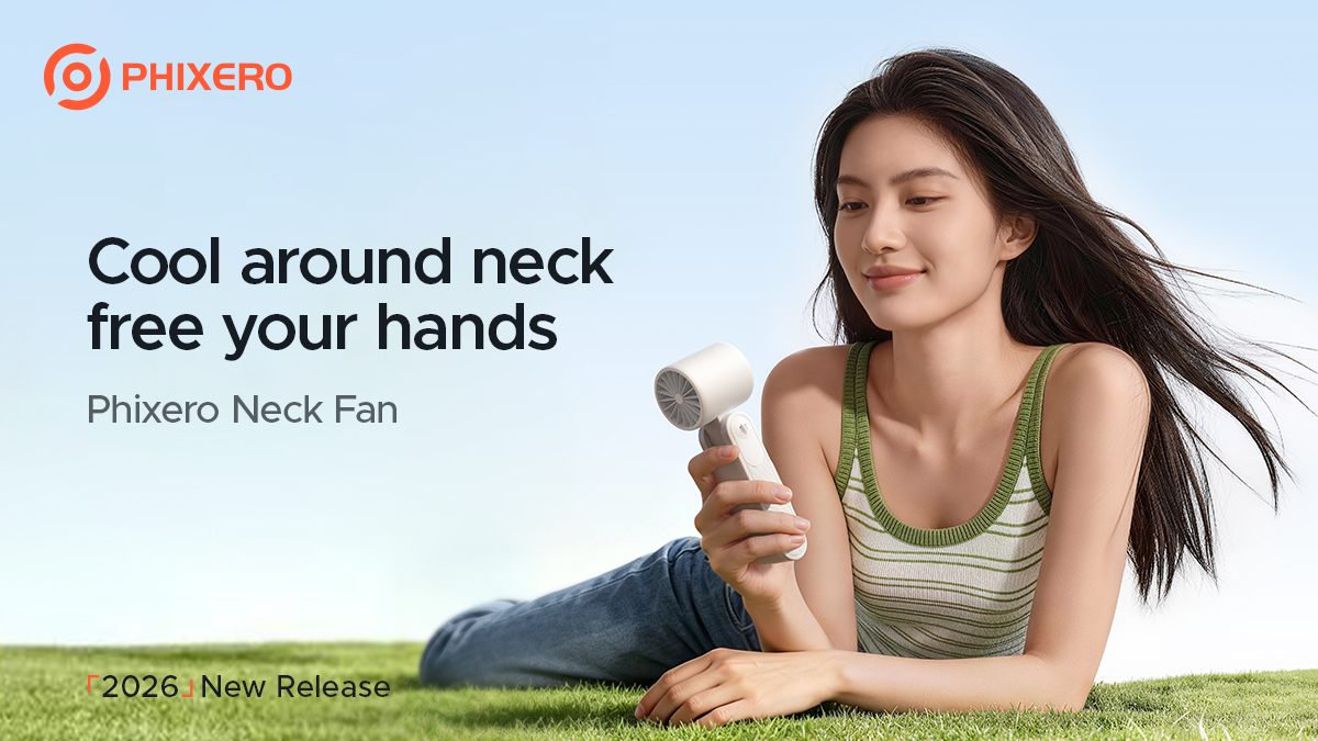 PHIXERO_'s tweet photo. Cool around neck. Free your hands.
Introducing the new PHIXERO  F1pro.

Because summer should feel lighter.

☀️ Portable
❄️ Hands-Free
🌿 Ready for everyday adventures

Available now.

#phixero #f1pro #gowind #newarrival #summeressentials #portablefan https://t.co/gO8rS36g5D