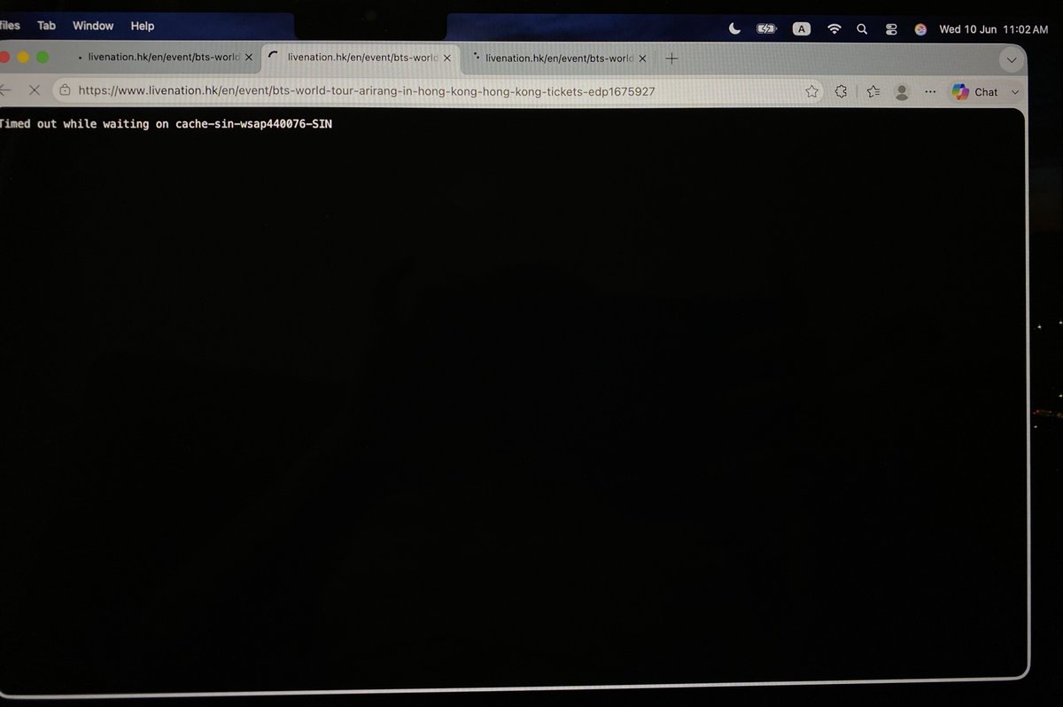 zetoaye's tweet photo. Hey @LiveNation @livenationHK, PCCW keeps telling me I have the fastest fibre optic internet n WiFi in town… so why does your website load like I’m on a dodgy landline in 2003?

Pack it up! 
No Taehyung n BTS for me💔
@BTS_twt have fun with LN, #HKTicketing staff &amp; scalpers!😖 https://t.co/rFbjr9oVZd
