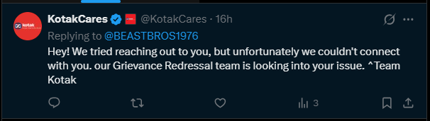 BEASTBROS1976's tweet photo. again their Liying  @KotakBankLtd  i did not get a single call yesterday https://t.co/2ZukCbzix4