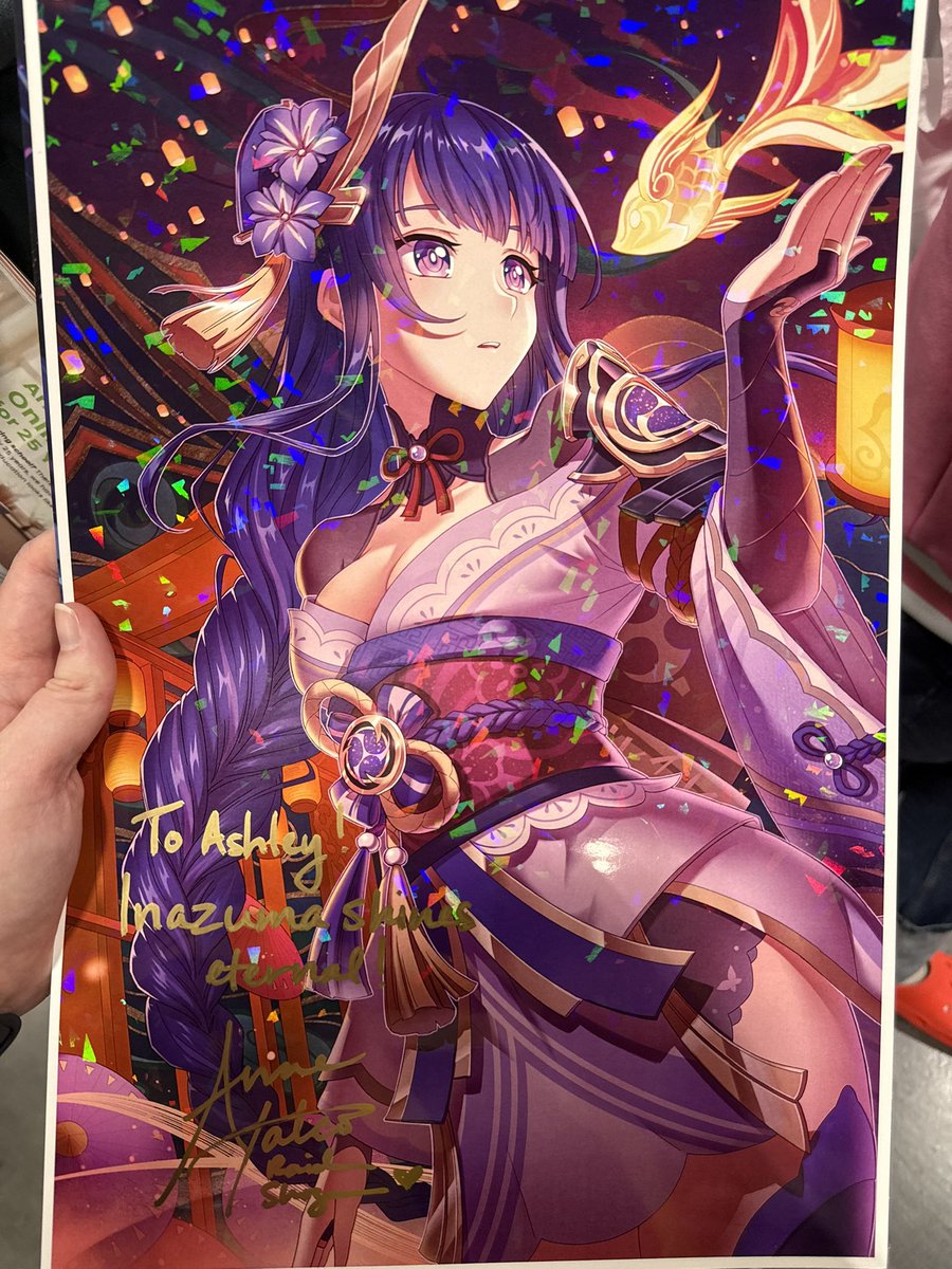 no__4k's tweet photo. This past weekend I was able to go to a con near me and I got some prints and autographs from @KitsuneSqueak @annejyatco and @RayChase It was so nice meeting you all and all of you guys are so sweet. Now I just need to frame these and put them up on my wall. https://t.co/x49MTMwXl0