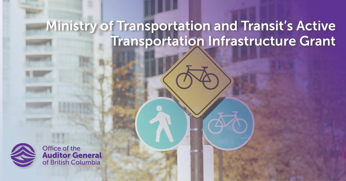 OAG_BC's tweet photo. Our office has started an audit of the B.C. Active Transportation Infrastructure Grant.

Read more about our audit progress: https://t.co/kGvJnwQAL9 https://t.co/tfay17skhG