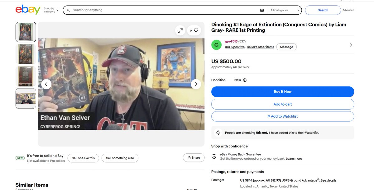 ReggieGrande's tweet photo. .@EthanVanSciver  pimping overpriced Dino King book on eBay. https://t.co/utn2aatpfn