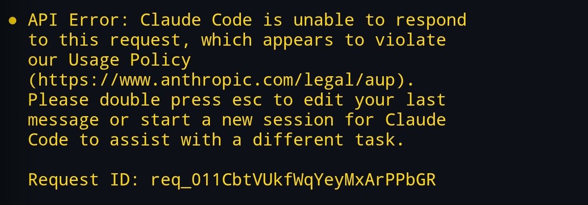 PPRsol's tweet photo. So if you mention x402 payment or even have blog post about it on your website fable 5 wont work xD so stupid harness #claudecode #claude https://t.co/WnLLSd2ERg
