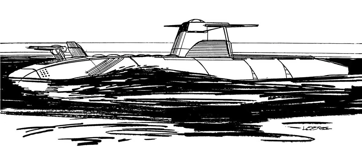 Ganglosaxonnne's tweet photo. Anchors aweigh, my boys. It's time we cover a real #Battletech boat. 
This is the Neptune Submarine, and it is a submersible guard dog devised by the Federated Suns to protect their underwater Command and Control Centers. Why were they underwater? I'll tell you. 1/9 🧵 https://t.co/tsdjr06hKZ