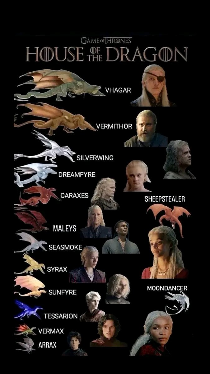 e_fosa08's tweet photo. Each dragon with its rider https://t.co/cW2O5LVtUm