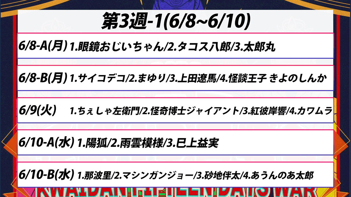 tepepe69's tweet photo. さあ！今日はGhostBulletHouseと言うユニットを組んでいる相棒のマシンガンジョーさんが怪談15日戦争に出ます！超強敵揃いのブロックだけど、頑張れーージョーーーー！
＃怪談15日戦争 https://t.co/giESV07KzQ