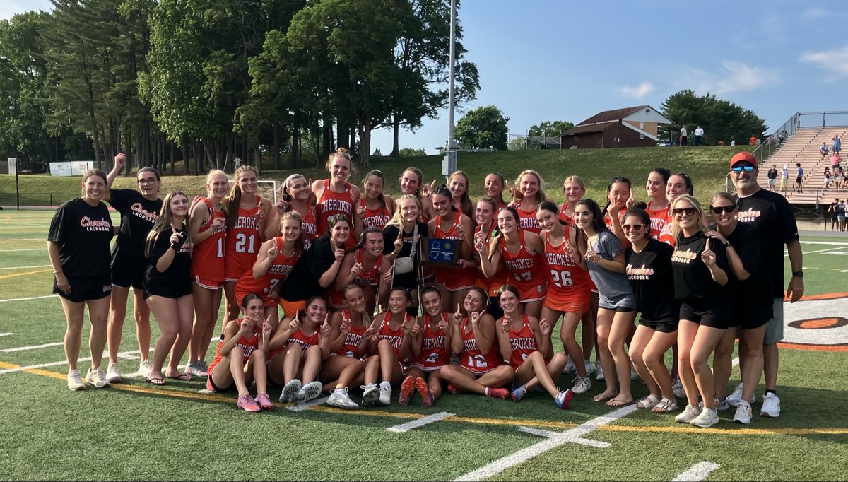 Cherokee_HS's tweet photo. Girls’ LAX:  In NJSIAA SJ G4 action, with an incredible team effort and a brilliant overtime goal by junior Abby Ball, the Lady Chiefs beat Montgomery 10-9 and win the South Jersey Group 4 Sectional Title🏆. Congratulations Coach Neiderberger and our Lady Chiefs! https://t.co/7J70ekgD5R
