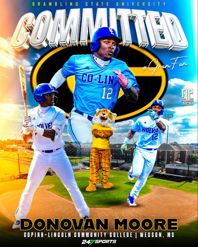 Donovan_Moore12's tweet photo. I am humbled and blessed to announce that I will be continuing my athletic and academic career at Grambling State University! #Goddid
@Davin_Pierre @ShemarPage15
@KyleFless @CLCC_Baseball https://t.co/O4dOJowCXD