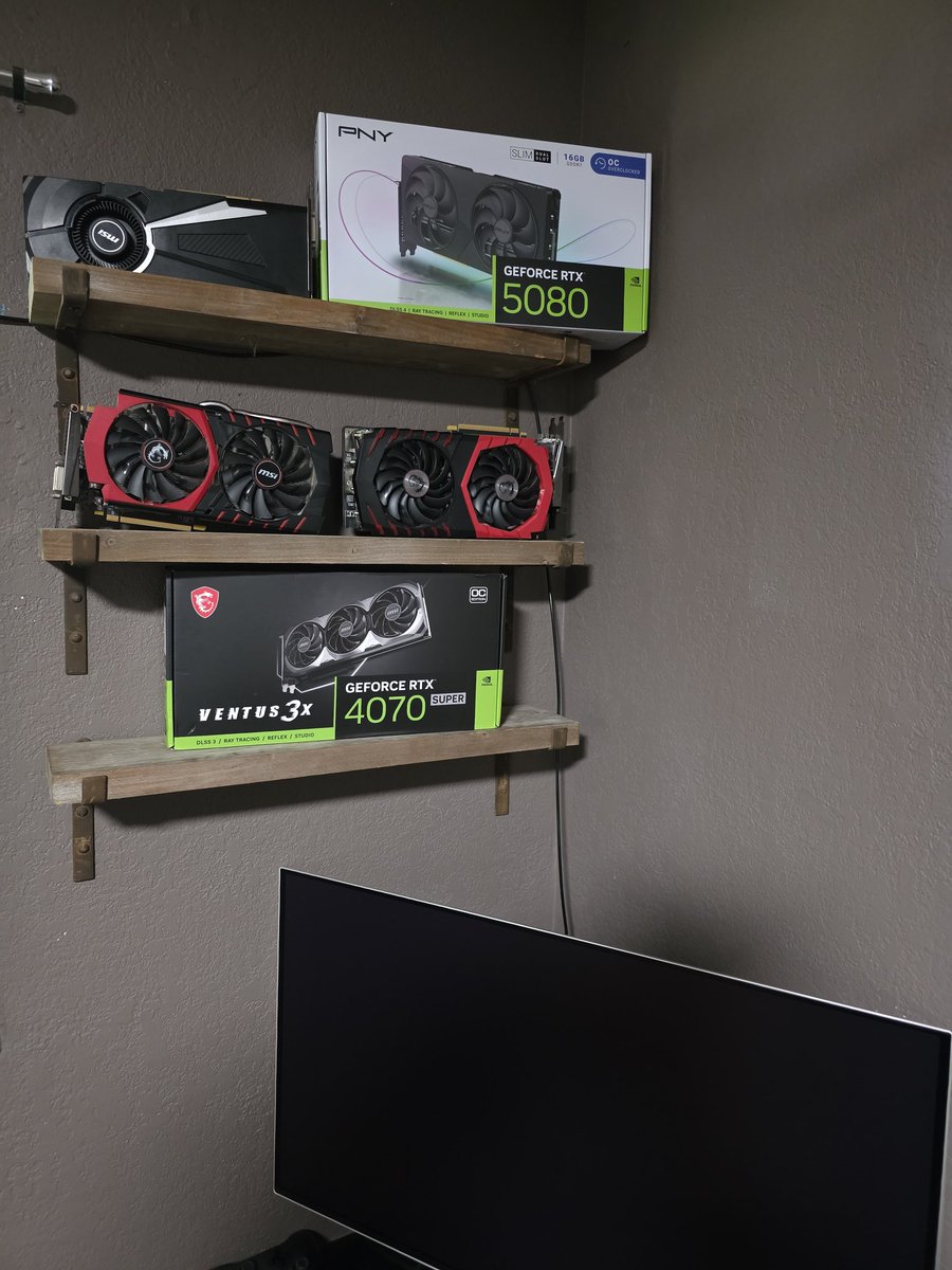 Xman_o7's tweet photo. Just a small collection of GPUs. https://t.co/g8c34lSvRJ
