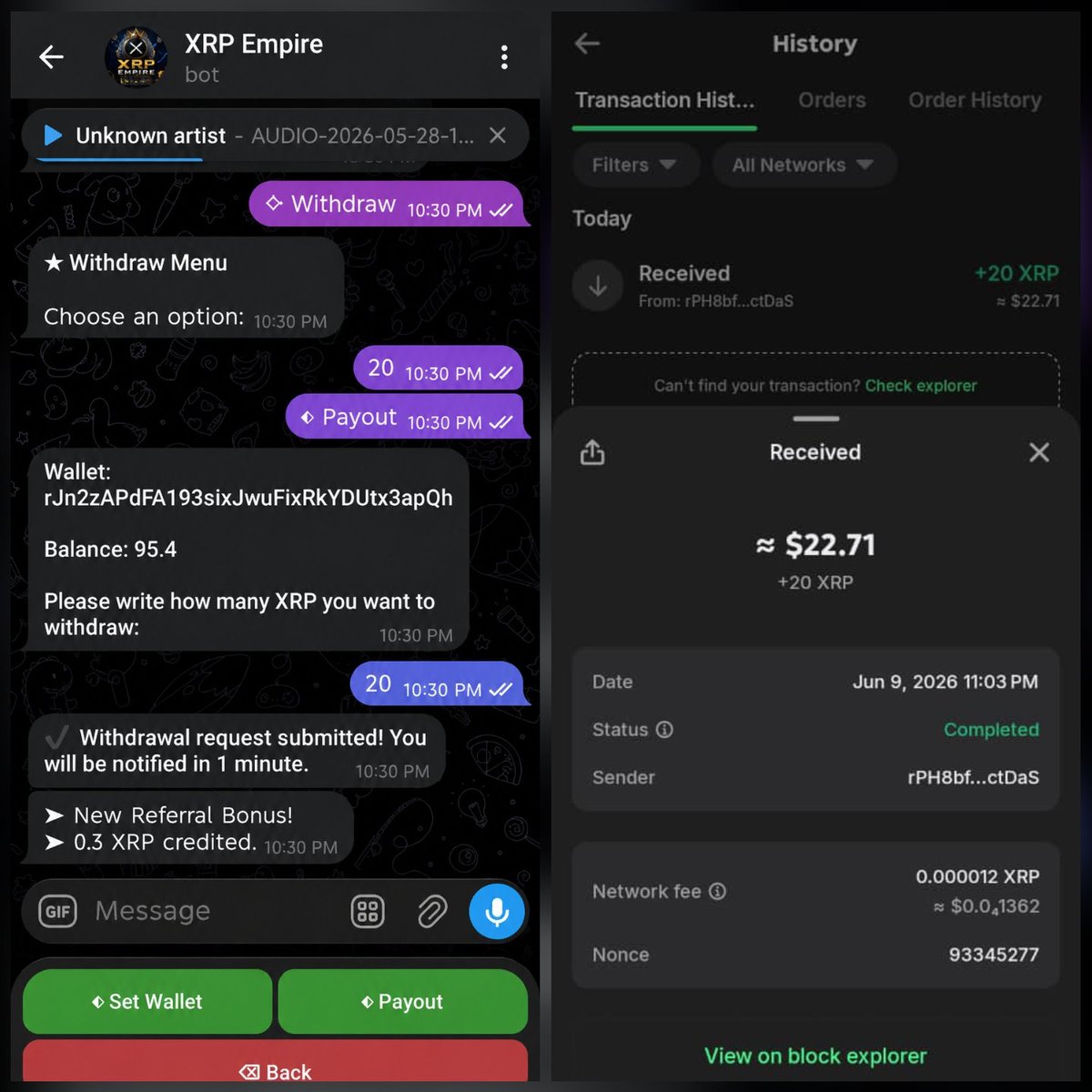 TheChainWriter1's tweet photo. 😭 Another Withdrawal?

Am I dreaming or is this real? 😔💸

Omo, another withdrawal just landed! 🔥🎉

Don't sleep on this update. Rush it before it gets patched or crowded! 🚀

⚠️ Important: Use a crypto wallet to withdraw. Don't use an exchange wallet to avoid issues.

🚨 NEW FREE XRP BOT 😱

🎁 Daily Bonus: 0.1 XRP
👥 Referral Reward: 0.3 XRP Per Referral
💰 Minimum Withdrawal: 3 XRP

✅ Payment Confirmed! 🎉

The earlier you join, the more XRP you can accumulate before everyone jumps in.

🤖 Join Here 👇
https://t.co/fo3vTfdyaI

🎯 Claim your daily bonus, invite your friends, and keep stacking your XRP every single day! 💎🚀

Don't say nobody told you! 😮‍💨🔥