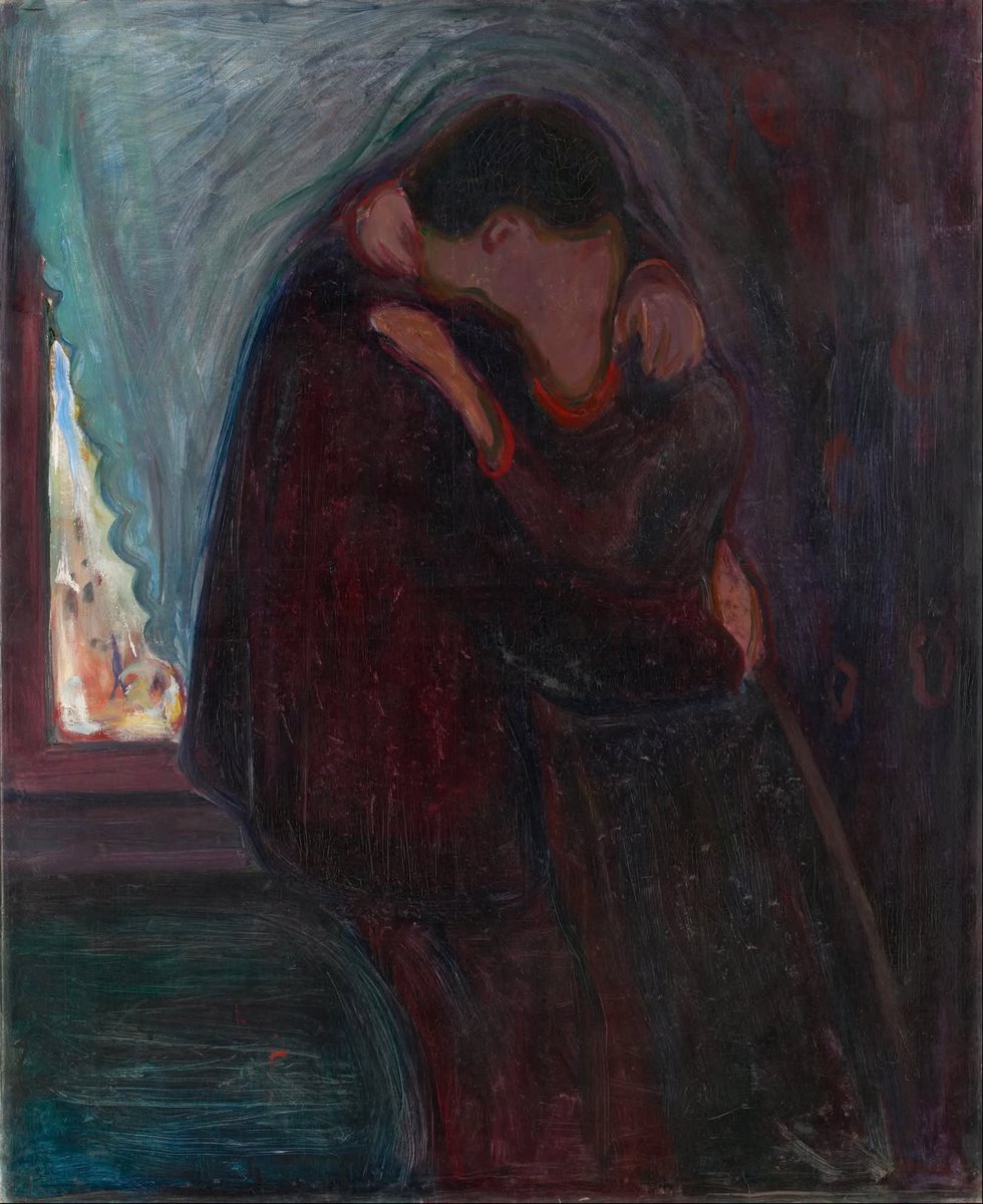 pittipedia's tweet photo. #Painting: 'The Kiss' by Edvard Munch (1897) https://t.co/P4nxIJuQDP