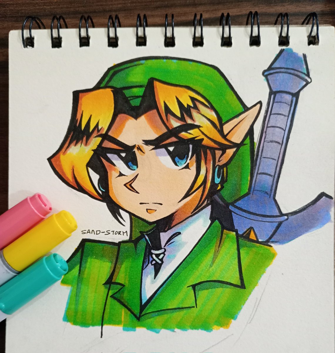 mir4_storm's tweet photo. I hate (love) mixing colors with markers https://t.co/VjN1z6Lrgf