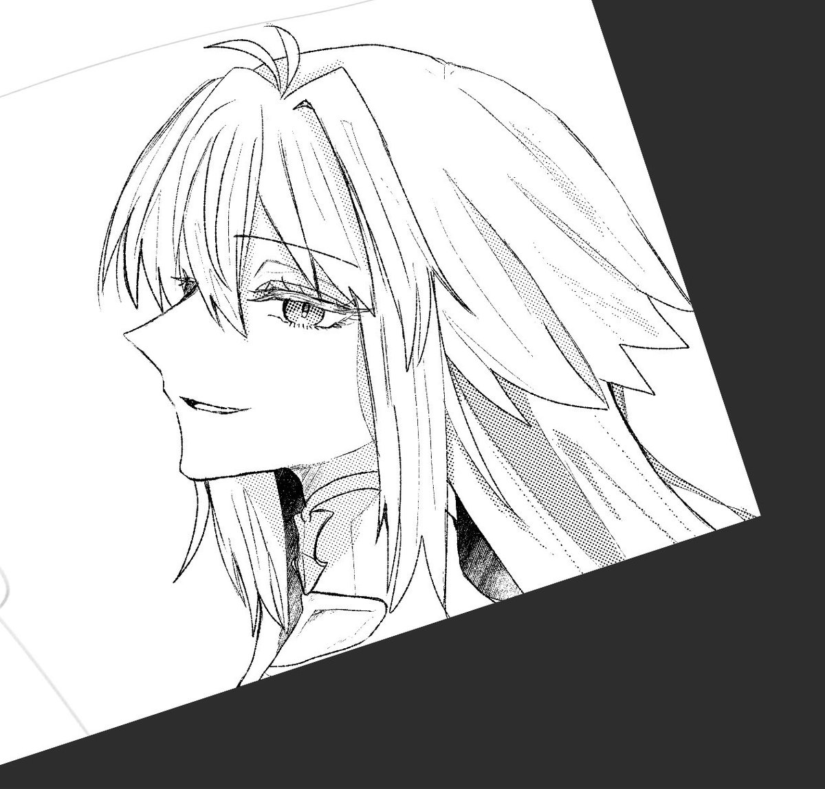 Zatta___Chiaki's tweet photo. 姫アルクのwip
今日はカラーイラストではなく、モノクロイラストの練習。
同じキャンバスにあと二体、姫アルクを描く予定です。
作業の続きは帰宅してからー！ https://t.co/IehEKTR8pc
