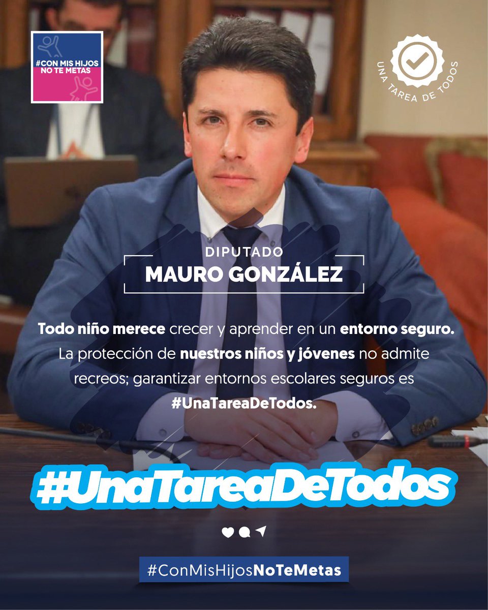 conmishijosnocl's tweet photo. Damos gracias al Diputado @Mauro_GonzalezV   por su permanente preocupación por la seguridad y bienestar de nuestros niños. 🫶💯 
#UnaTareaDeTodos 🇨🇱
#ConMisHijosNoTeMetas https://t.co/9M0wxrMFFN