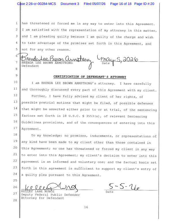 BeforeTheHype's tweet photo. The crime was paying people to register to vote. She pleaded guilty to that and the plea states she's done it for 20 years. Nobody conducted a 20 audit. 

Because someone got paid to register does not invalidate their vote as long as they were eligible. 

However, Brenda had people register using the same address. California would have sent the ballots all to the same address.  It doesn't take a genius to figure out what happens next.

My guess is the DOJ is going to focus on, "coordinators" and follow the money.