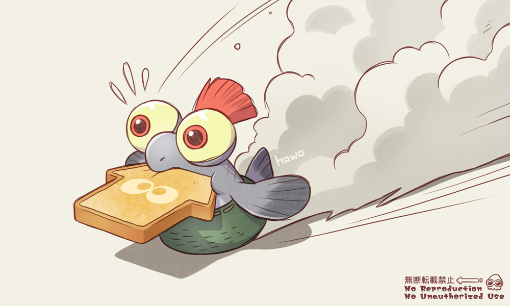 Splatoon_hawo's tweet photo. 最強なのは？スピード
いつでも速いコジャケちゃん 
（過去絵） https://t.co/4oVXN9uZd9
