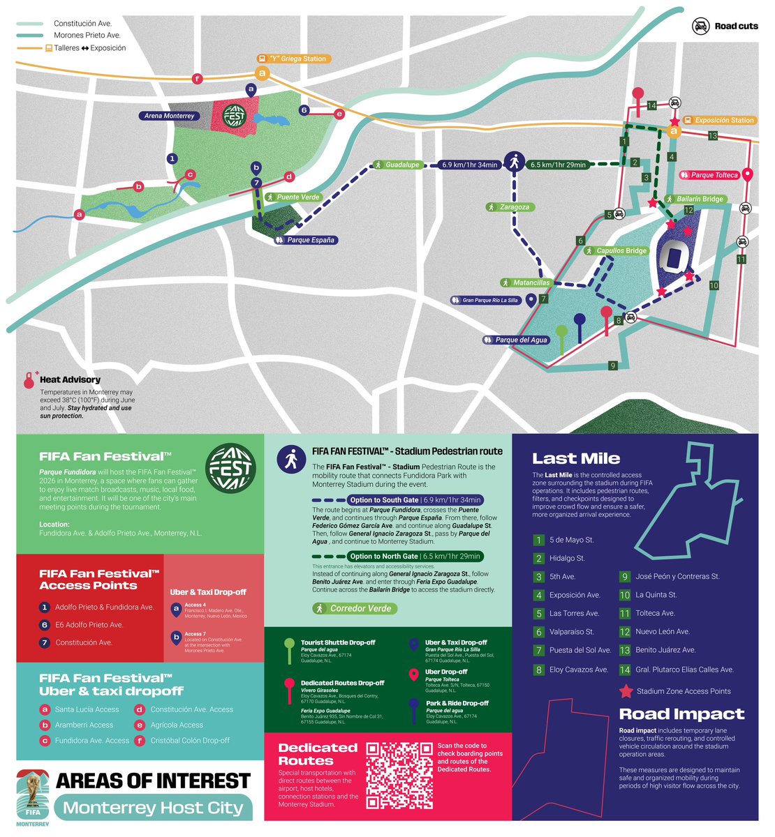 MonterreyFWC26's tweet photo. Visiting our Host City during the FIFA World Cup 2026™️ matches? 🏆⚽️

Use this map to easily find key locations and points of interest throughout the city.

Welcome to Monterrey! ⛰️

#WeAreReady #SomosMonterrey #Somos26 https://t.co/lnYOFOE4hA