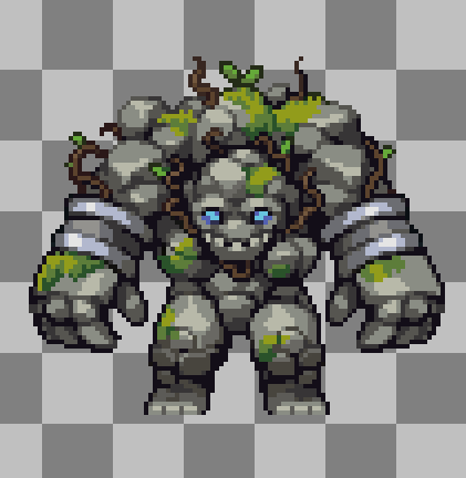 zjdelicious's tweet photo. Golem sprite from 2023 :) https://t.co/fXnCbI77gi