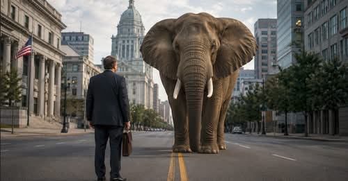 DavidAEvertsen's tweet photo. Toe-to-Toe with a 10,000 lb problem. That's what a fiscal crisis feels like for a Public Administrator. We broke down how public administrators "faced their elephant"--and found $ millions in revenues doing so.

Full story 👇

https://t.co/7OUC0Hh9kA https://t.co/KM8WkB2r2t