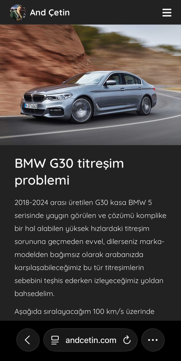 andmcetin's tweet photo. G30 titreşim sorununu ve çözümünü sizinle paylaşalı 1 yıl 3 ay oldu: https://t.co/7KMIIIbtFp