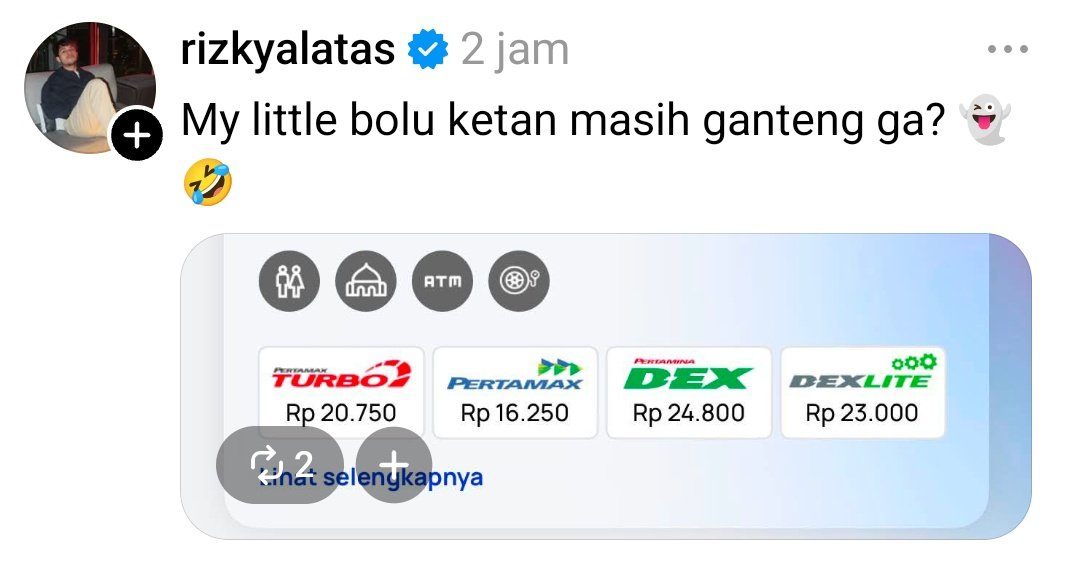 kamarlintang's tweet photo. Syok banget liat info pagi ini,

Pertamina naikin harga Pertamax gak ngotak sih 😑 https://t.co/ivAnqcHA5k