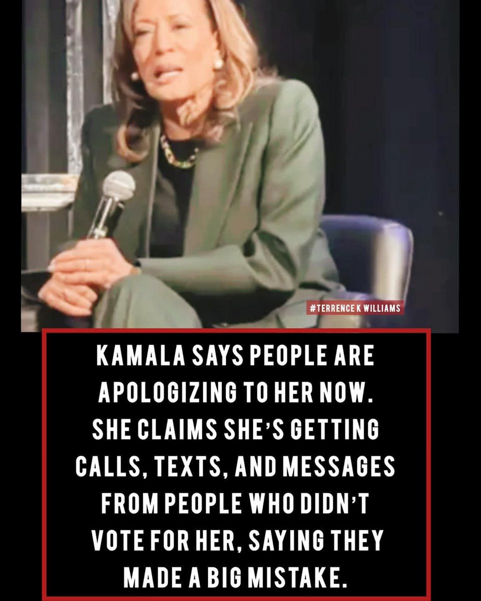 AntiLeftMemes's tweet photo. Kamala said that many Trump voters actually want Kamala to be President now.

What is your reaction? https://t.co/6N6CxmuprH