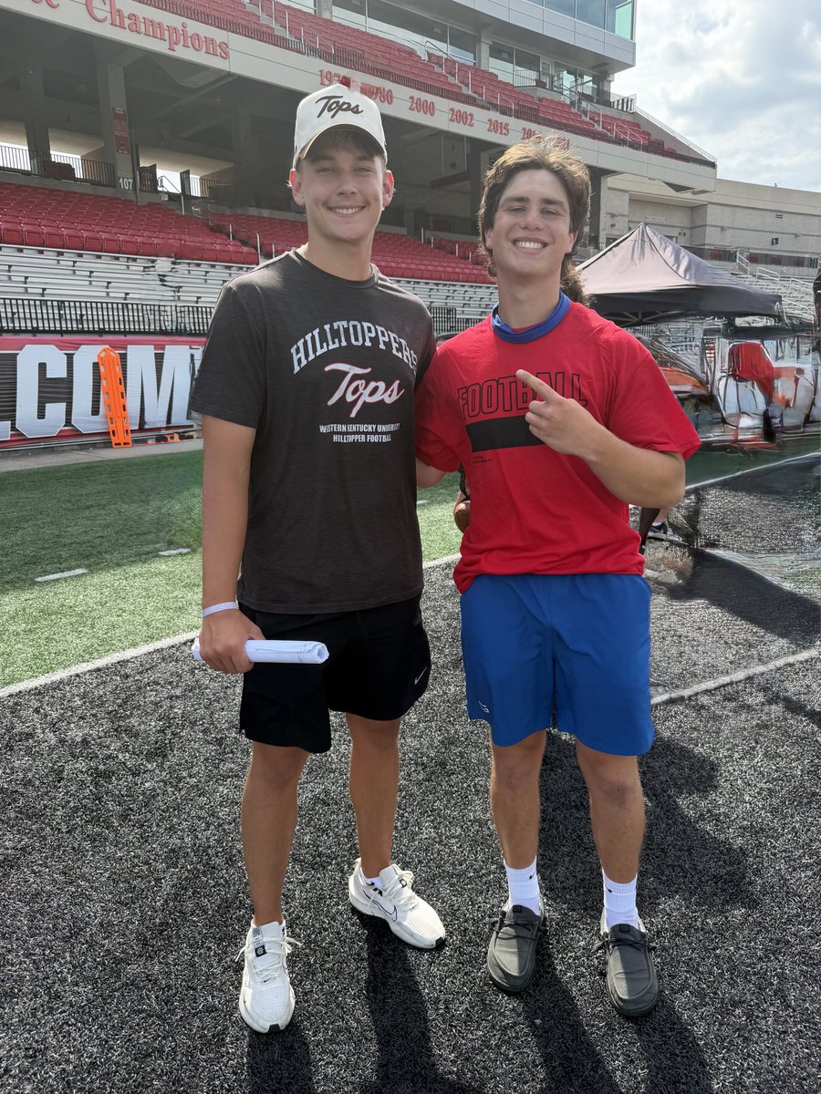 NateDye6's tweet photo. WKU FOOTBALL PROSPECT CAMP
6/7/26 
I really enjoyed the coaches, the competing and reps @WKUFootball.
I had great conversation with @TrevorBorland86 and look forward to a game visit. #GoTops 
@GentryC20 @bradyd17 @BDPFootball @VisionQb @PlayBookAthlete https://t.co/5t2dsOF6KS