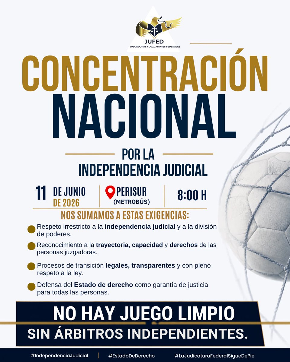 lasillarota's tweet photo. #Actualización
La inauguración de la Copa #Mundial FIFA 2026 también estará marcada por una jornad de protestas en la capital del país. 
Las protestas podrían afectar vialidades como Calzada de Tlalpan, Insurgentes Sur, Periférico y accesos al estadio.

📷: Especial

https://t.co/r7uLzAsWTR
