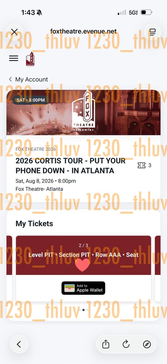 1230_thluv's tweet photo. SELLING (2) VIP + BARRICADE CORTIS
 in ATLANTA 

Section PIT 
Row AAA 
VIP1 POP OUT PACKAGE

PUT YOUR PHONE DOWN TOUR
Fox Theater

WTS Sell
MUST DM with Offer.

Have ticket proofs &amp; a lot of past sales. https://t.co/ULo9t1ZZk0