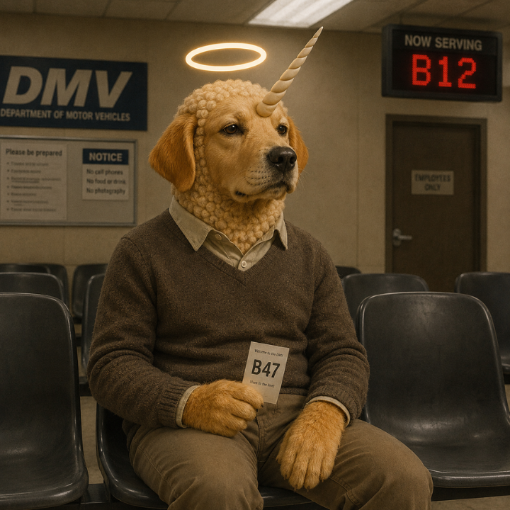 UnicornSheepDog's tweet photo. Patiently waiting for my turn 😌 https://t.co/6AAnmqepIy
