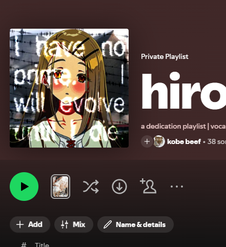 imasloid's tweet photo. started a personal project of making gk dedication playlists for all the girls, starting with hiro. framing it by including their solo songs &amp; transitioning between them.

went insane trying to make a transition between sunfaded and koukei but i think i made it work LMAO https://t.co/21Hu2oODFt