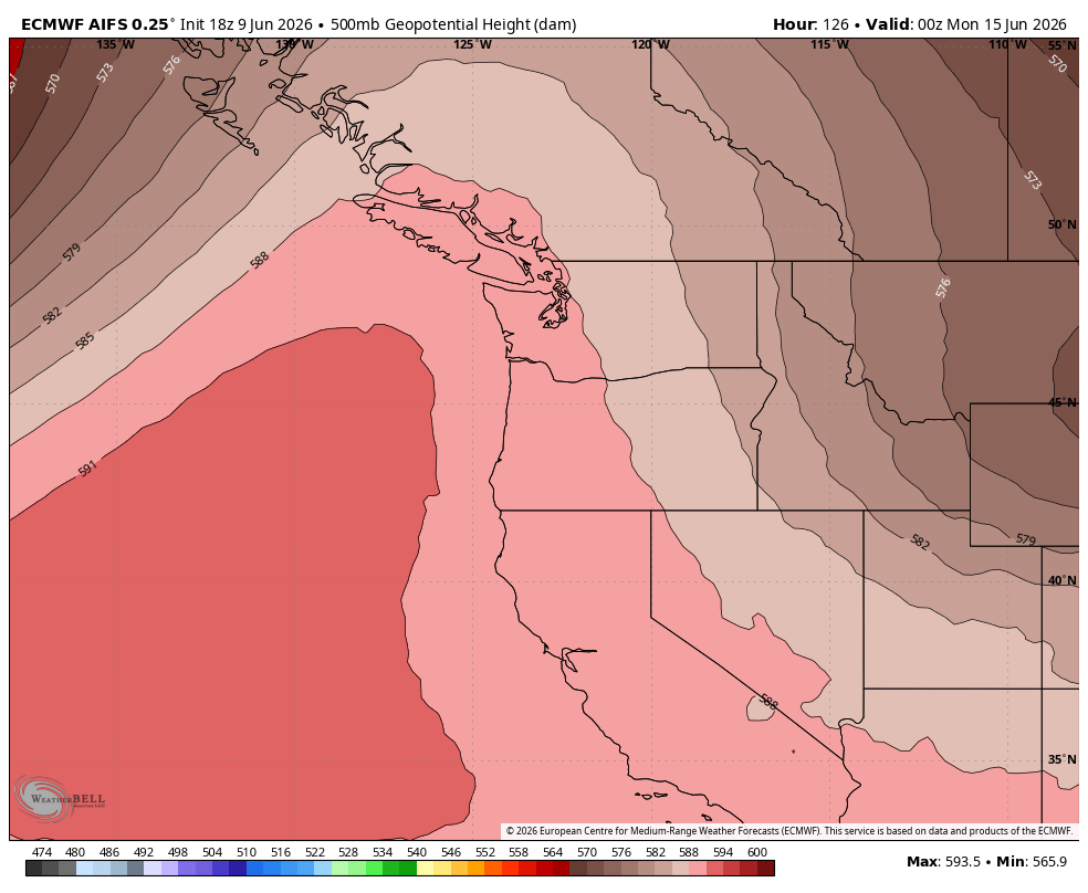 vlad_rad's tweet photo. #Heatwave still on track to move in the #PNW by this weekend as an upper level ridge builds into the region. Peak temps Sun/Mon (30-35C) as a thermal troughโจ๏ธ develops.
#BCHeat #BCWx #BCStormWatch #Wawx #Weather #Update #News https://t.co/oyWxugH2er