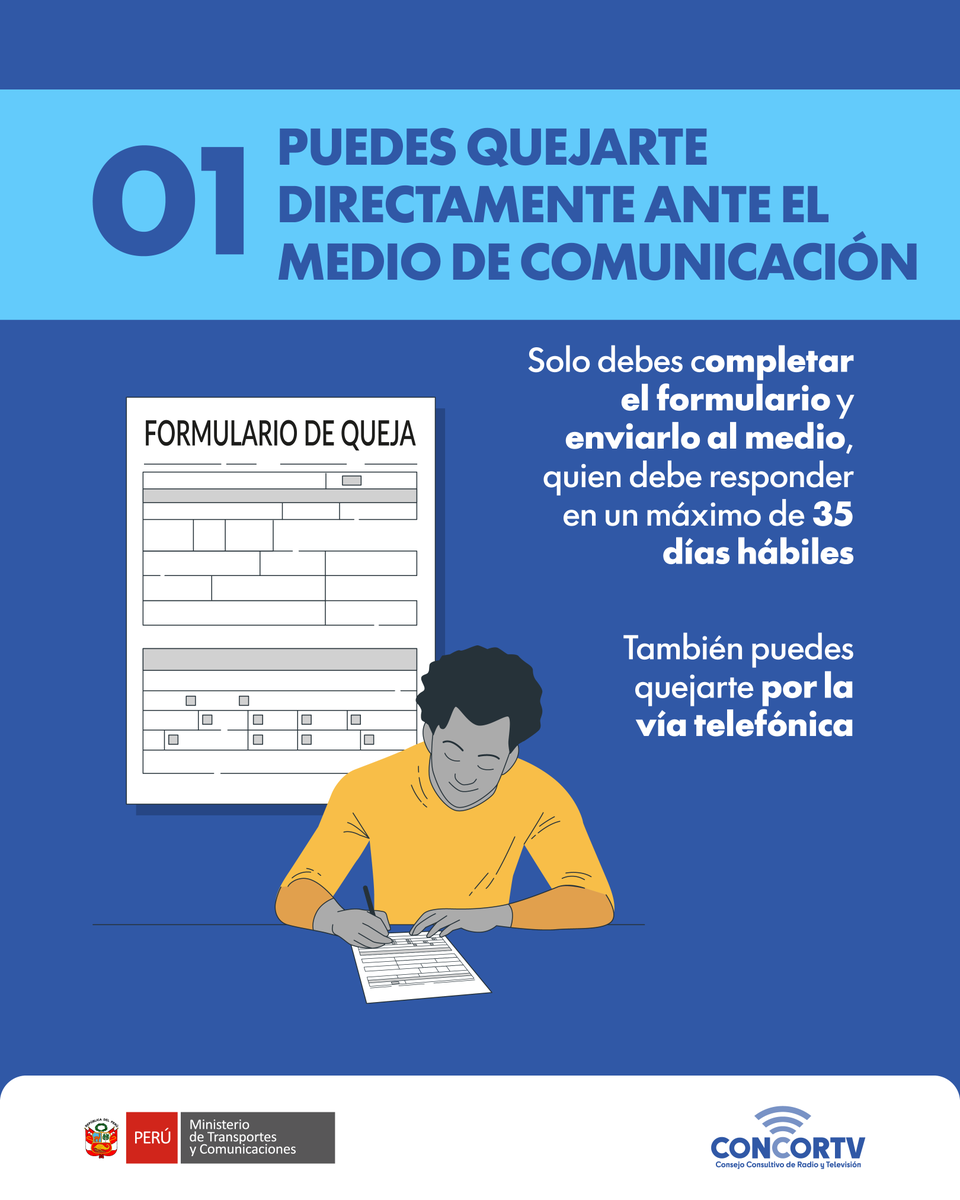 concortv's tweet photo. 🚨 Si identificas uno de estos contenidos, puedes quejarte ante el medio de comunicación, quien está obligado a recibir y resolver tu queja, según la Ley de Radio y Televisión. https://t.co/FttKwinffz