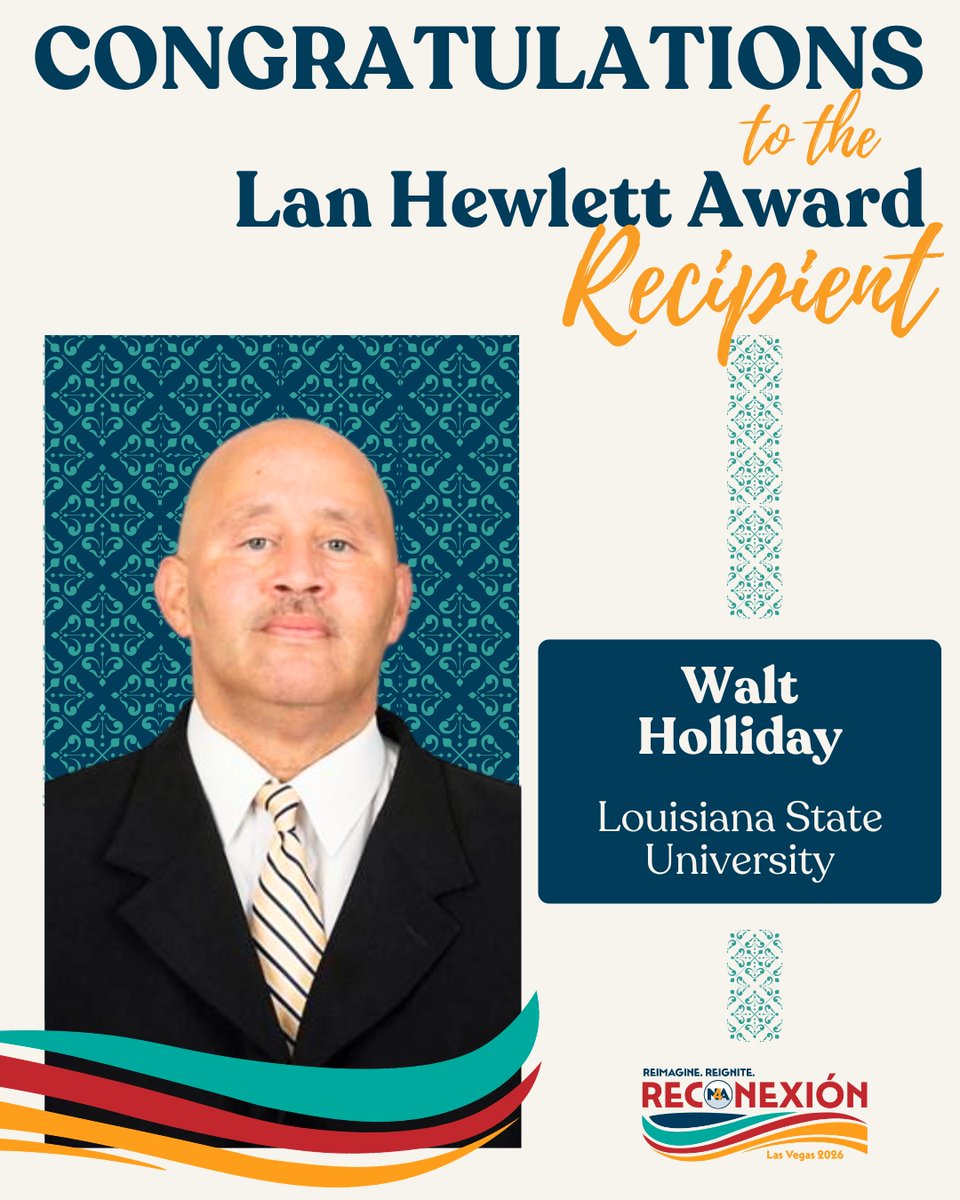 nfoura's tweet photo. ICYMI...

A career of dedication. A legacy of impact.

Congratulations to Walt Holliday of Louisiana State University, recipient of the Lan Hewlett Award.

#N4A2026 https://t.co/3R7t6wFiz6