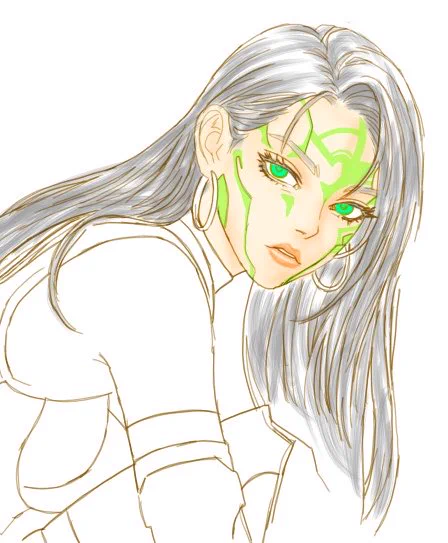 夜中に習作