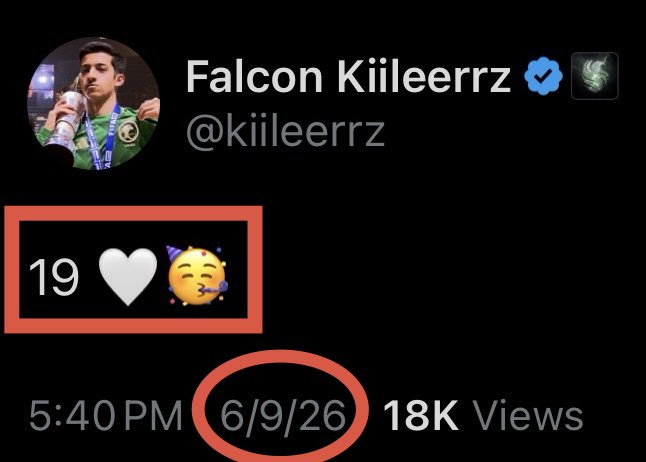 TheBopPops's tweet photo. BREAKING:

It has come to my attention that Pro Falcons Players @Rw9_rl and @kiileerrz have the SAME birthday and have turned the SAME age today ‼️‼️

What are the chances two teammates were born on the SAME day????? Is there a conspiracy here??? Are they related??? https://t.co/2PgO2iX8aA