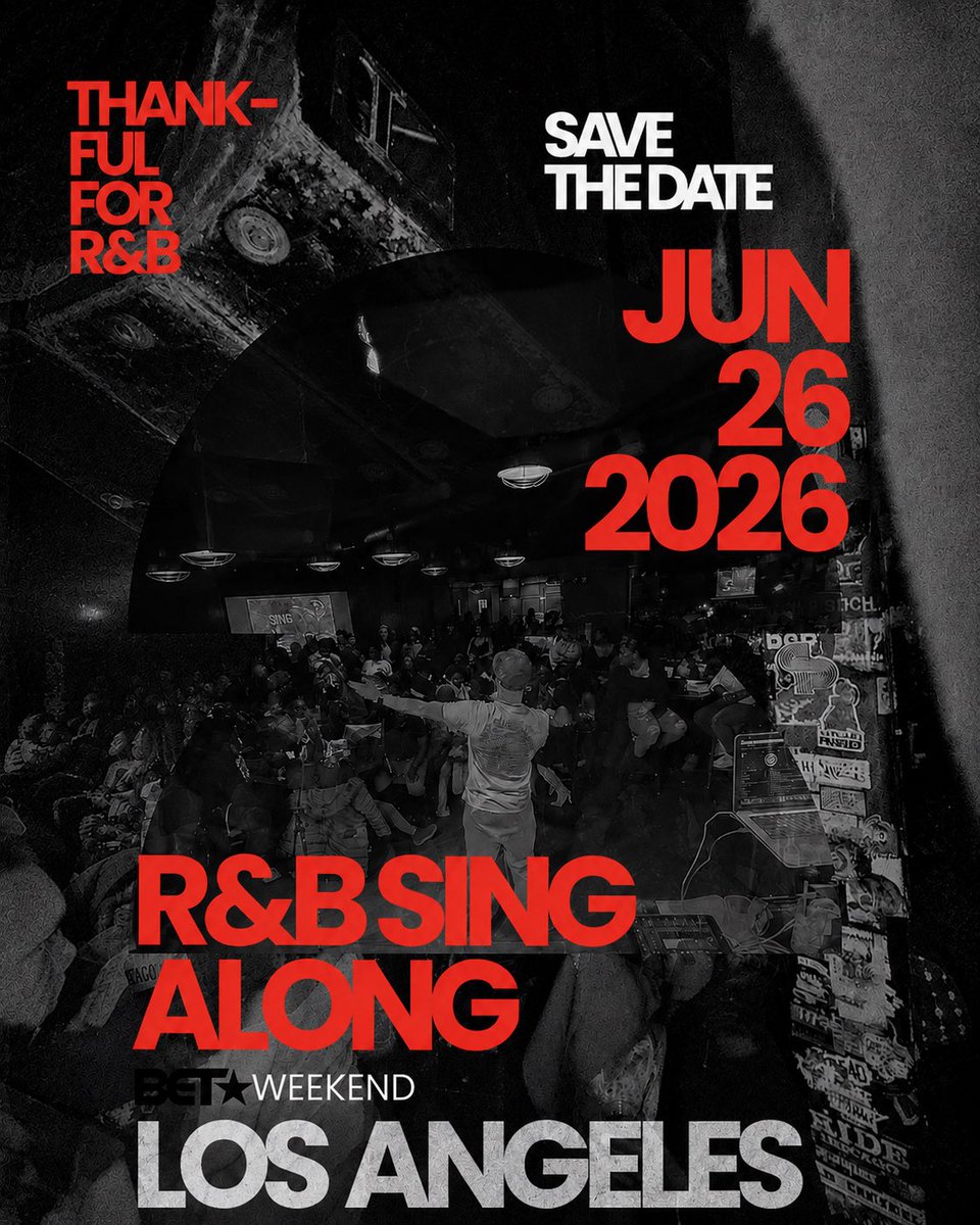 kennygotsoul's tweet photo. 2 things.

First, If you’re in LA for BET Weeknd &amp; you love R&amp;B, we’re (Thankful for R&amp;B) cooking up something special 4 you 

Think game night, but make it R&amp;B.

🎤 Karaoke
🎸 Live band
🎶 Finish the lyrics
🫂 Good people

All of that! One of THOSE 😎

📆 6/26

Save the date. https://t.co/UgFoywF5gQ