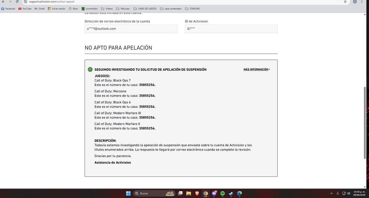 HeyMrDT's tweet photo. @Activision 
Recibí un ban permanente de mi cuenta que no solo tiene invertido dinero , también horas  de juego con amigos 
Soy un jugador que apenas llego al promedio, no me hago ni muchas kills por partidas repito soy jugador promedio como para que quiten esto @CallofDuty https://t.co/UCQRo66zFM