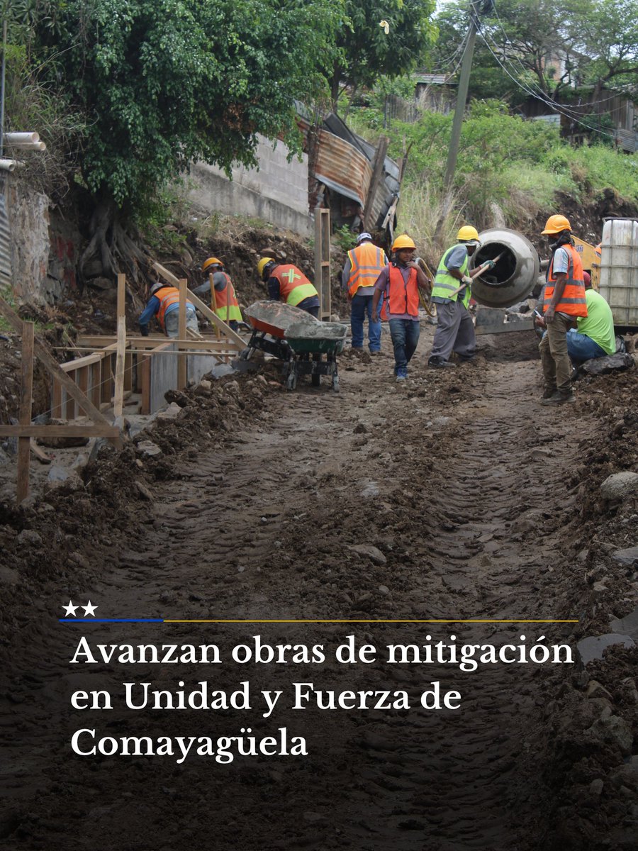 amdc_previene's tweet photo. El proyecto de mitigación que se ejecuta en la colonia Unidad y Fuerza de Comayagüela continúa avanzando con la construcción de obras orientadas a reducir riesgos y fortalecer la seguridad de la comunidad. https://t.co/evzhYAj1hl