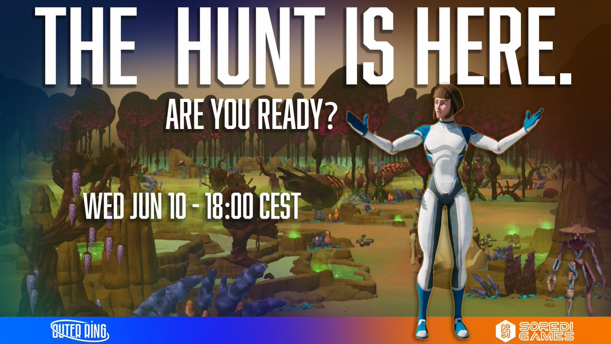 OuterRingMMO's tweet photo. Explorers, get ready.

The hunt begins in moments.
Prepare to conquer and claim your reward.

The Zorhust await you at 18:00 CEST.

#Airdrop #PlayToEarn #P2E https://t.co/sk2lVBJ6n8