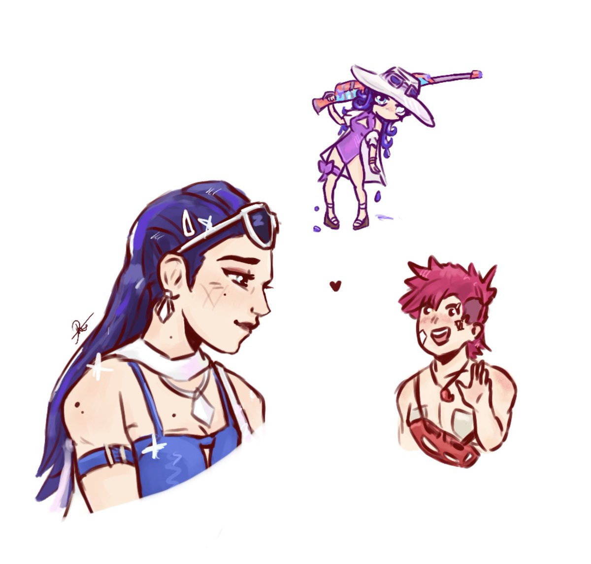 TheSpaceRae's tweet photo. very quick sketch I’m unwell over the new skins https://t.co/dmVlhz2KxY