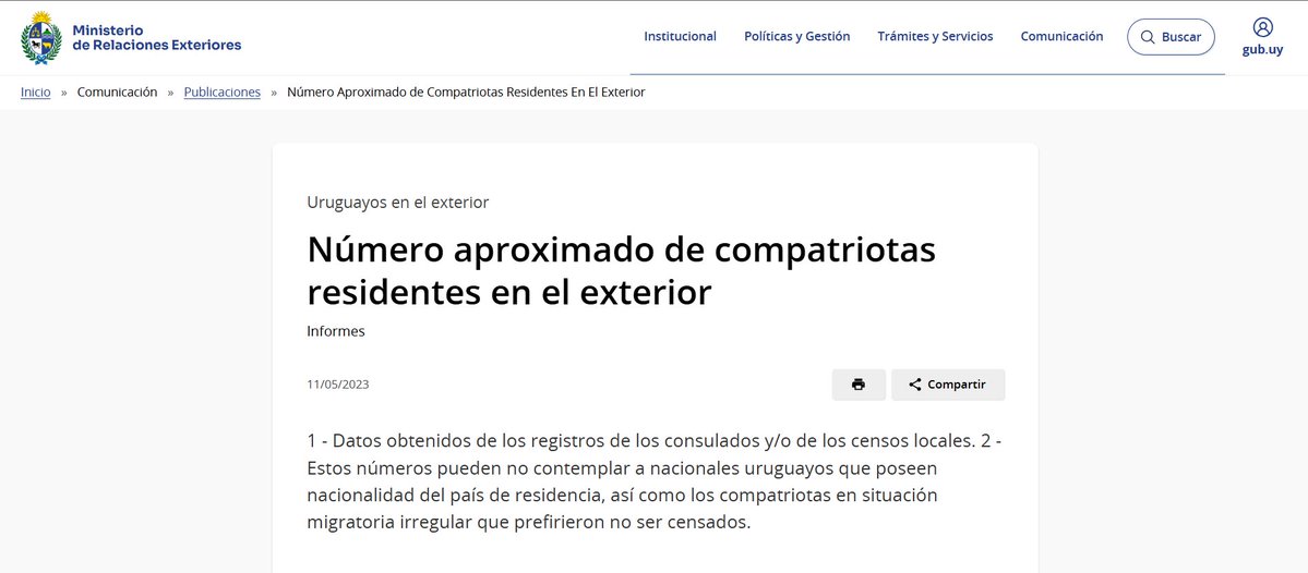 luccfoucher's tweet photo. @Maldivo2501 @argentinaindex @Megatron_1980 alredor del 16% de la poblacion uruguaya emigrada con principal destino Argentina y 2do destino España, los uruguayos mulatos escapan mas que los bolivianos y tanto como los dominicanos, sos el dominicanos del sur, ambos con cultura africana y con una tasa de homicidos altisima https://t.co/Gekw94pn0i