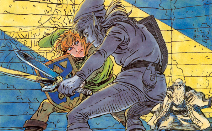 BigDeuceReal's tweet photo. My hipster opinion is Zelda still has never had a better visual style than it's NES concept art. https://t.co/gx3yWcr9tj