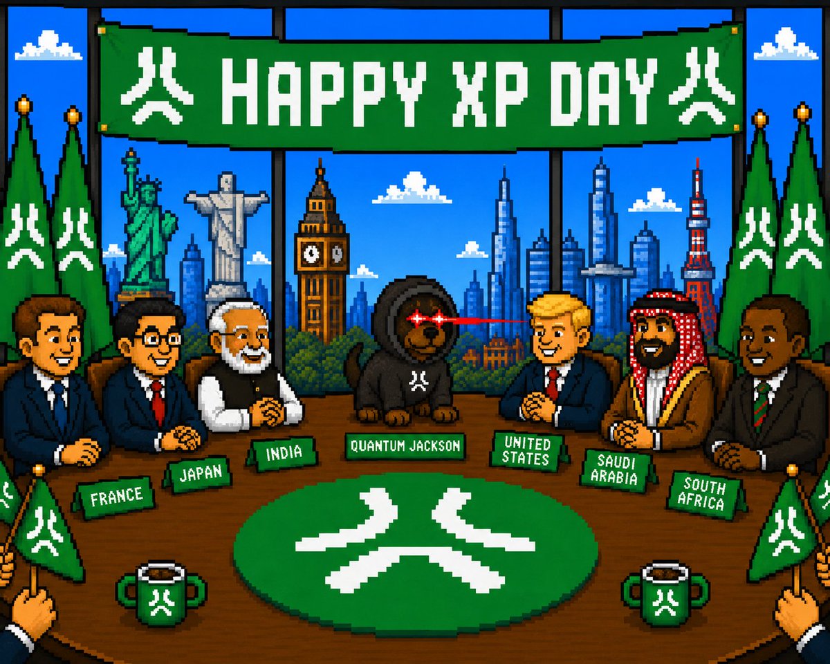 QuantumJackson's tweet photo. Happy XP Day 🥳

Within the Green Chain summit, I met with world leaders and took part in high level global discussions.

My message is simple: if you vote me for Quant role, @AbstractChain XP Days will become an official public holiday worldwide 🌎 https://t.co/AWVE5OG8cc