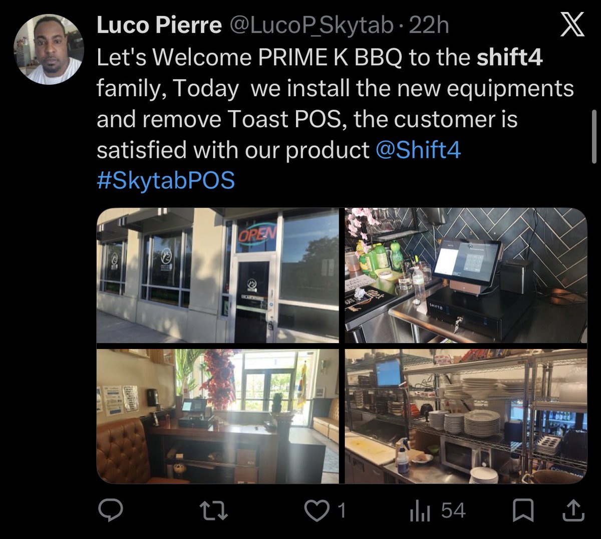 rodrigoaan's tweet photo. I've been tracking the new #Shift4Dine wins daily and found out a few data points:

$TOST has been replaced by @Shift4  in quite a few places. An installer said:

"How many Toast POS systems have we replaced? It's getting hard to keep count..."

#Shift4Dine seems to be up and running in SPAIN, with a few installations reported

The search query if anyone wants to do the same and share insights:

https://t.co/Nkv9CDLh2W

#FOUR