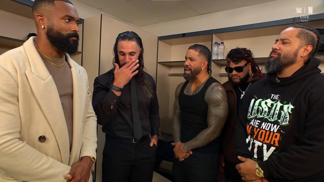 PanaiSunad97219's tweet photo. 👀 THE USOS &amp; JACOB FATU INTERRUPTED MONTEZ FORD &amp; SETH ROLLINS 🔥 | RAW ON NETFLIX 2026 JUNE 08 🇫🇷 

#WWERaw #RawOnNetflix  #WWE #WWEonNetflix #MondayNightRaw https://t.co/Q3G1esIWaZ
